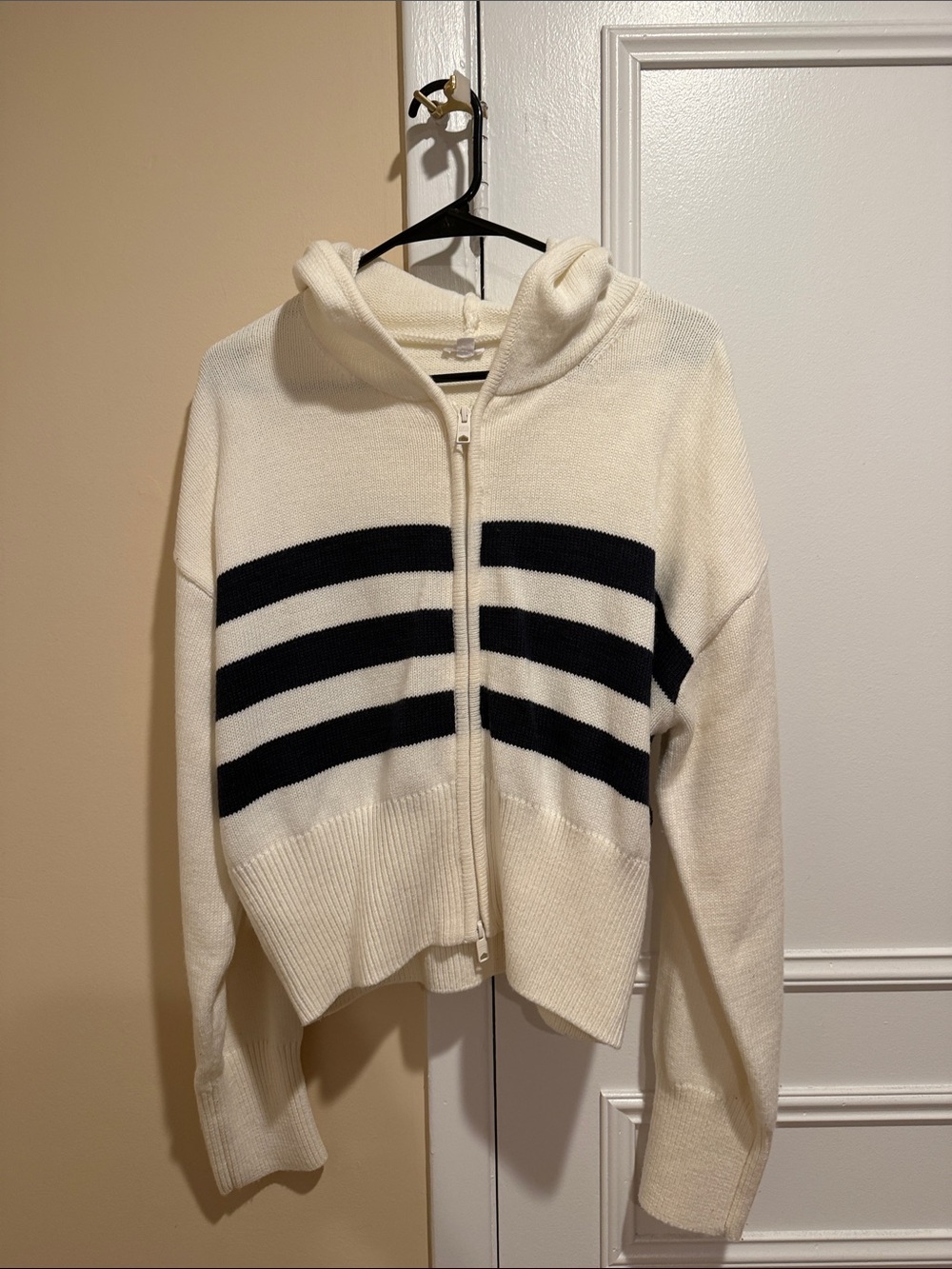 Garage NWT Striped Zip Up Swater Hoodie